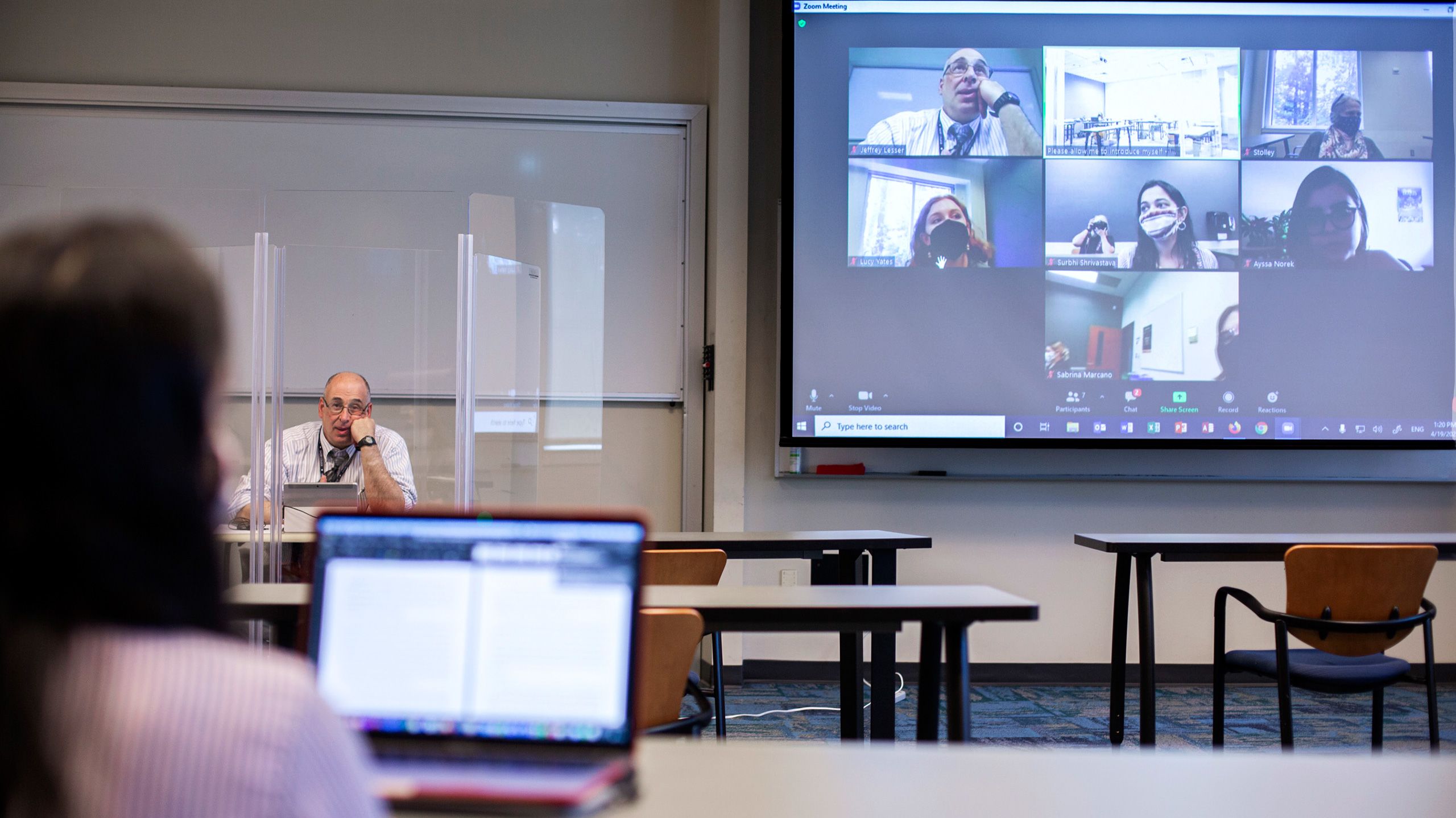 teaching in classroom