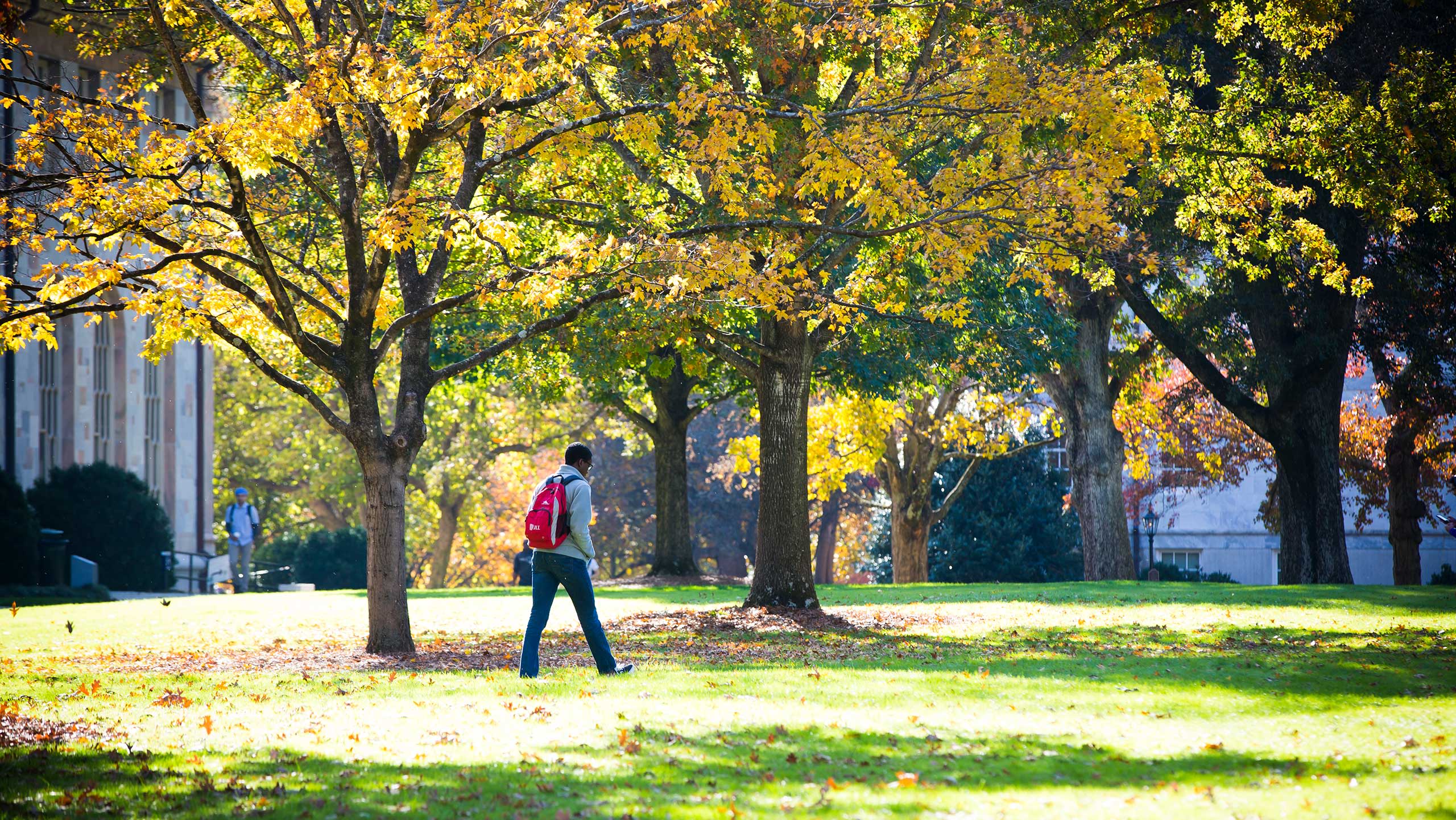 walking on Emory campus