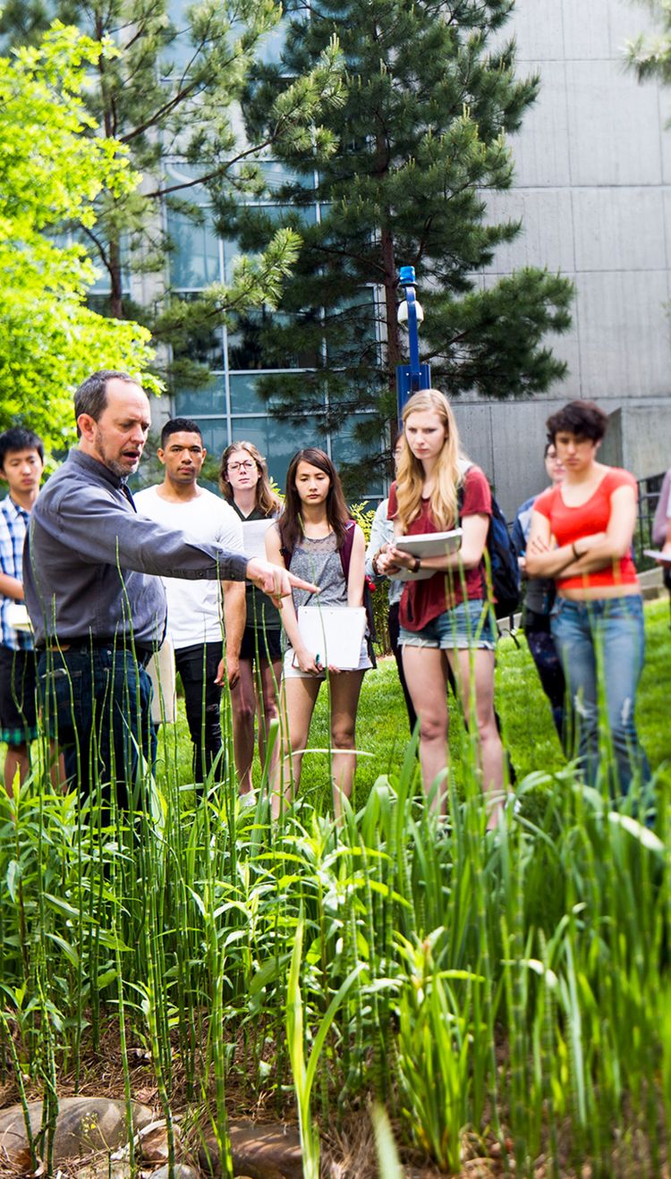 Professor Tony Martin teaches an undergraduate class in environmental geology at Emory College.