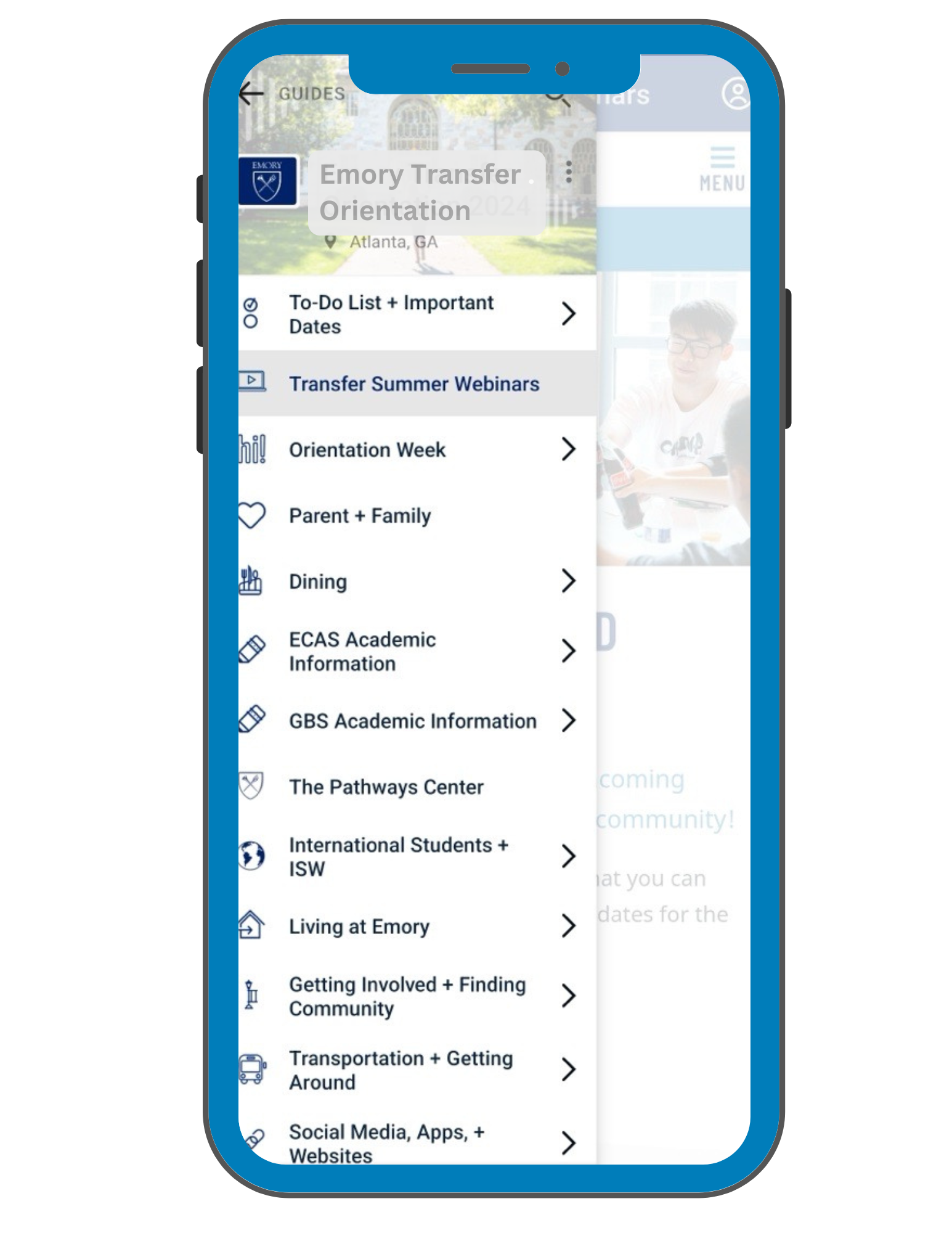 Emory Welcome App